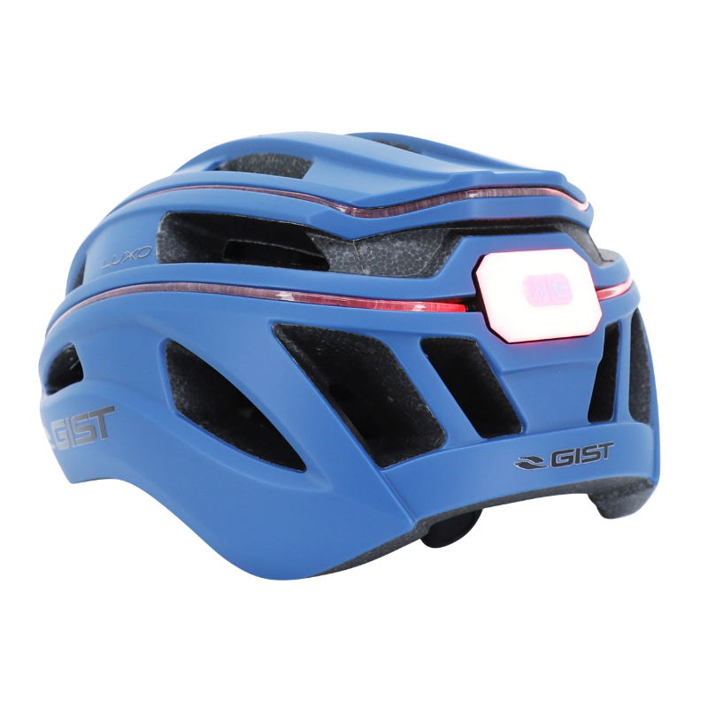 Casque vélo adulte GIST Urbain Luxo bleu in-mold avec éclairage USB 360° taille 56-62 - vue 5