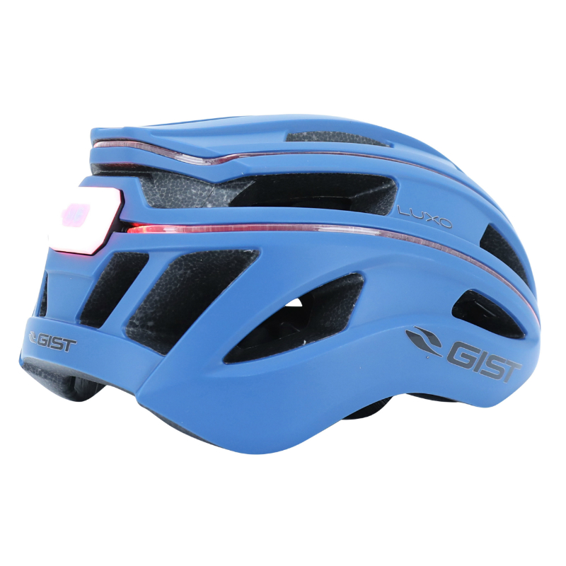 Casque vélo adulte GIST Urbain Luxo bleu in-mold avec éclairage USB 360° taille 56-62 - vue 7