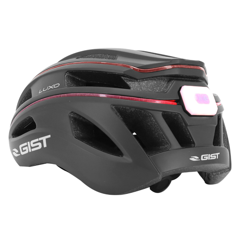 Casque vélo adulte GIST Urbain Luxo noir in-mold avec éclairage USB 360° taille 56-62 - vue 5