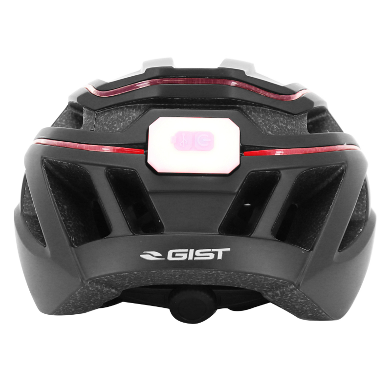Casque vélo adulte GIST Urbain Luxo noir in-mold avec éclairage USB 360° taille 56-62 - vue 6