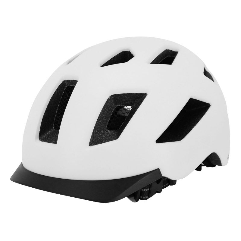 Casque vélo adulte GIST Urbain Smart blanc in-mold avec éclairage arrière 56-62 cm - vue 3