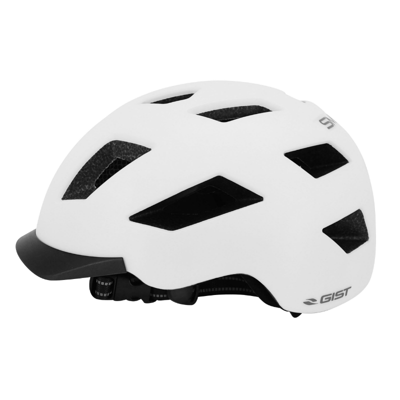 Casque vélo adulte GIST Urbain Smart blanc in-mold avec éclairage arrière 56-62 cm - vue 4