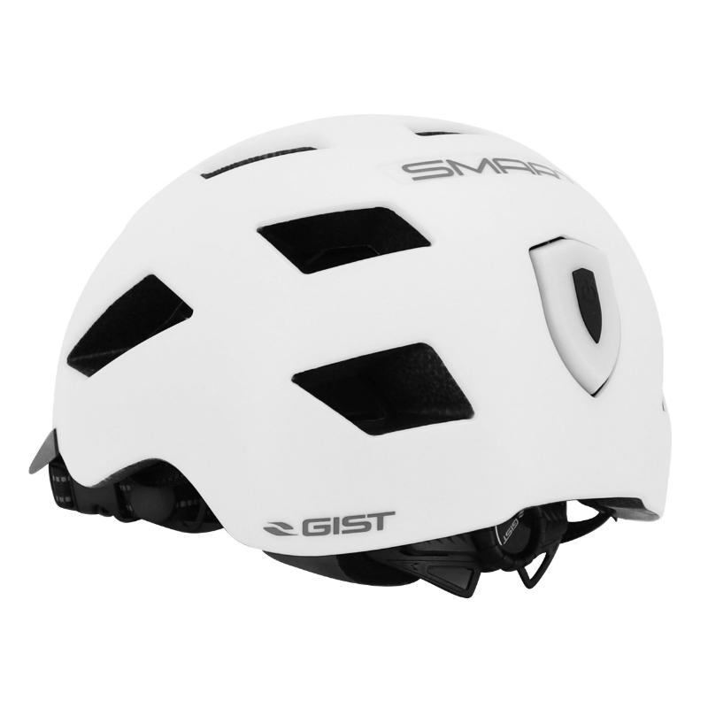 Casque vélo adulte GIST urbain smart blanc in-mold avec éclairage arrière 52-58 - vue 5
