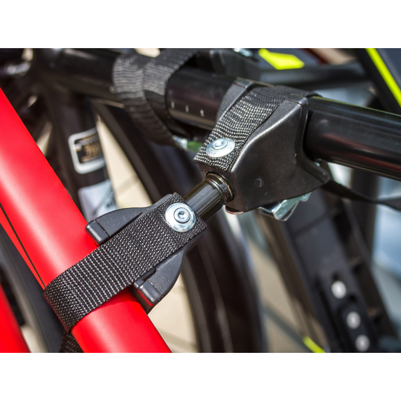Porte velo plateforme Eufab amber pour 3 velos fixation rapide sur l'attelage - compatible pour mettre 2 vae - charge maxi 60KGS - vue 5