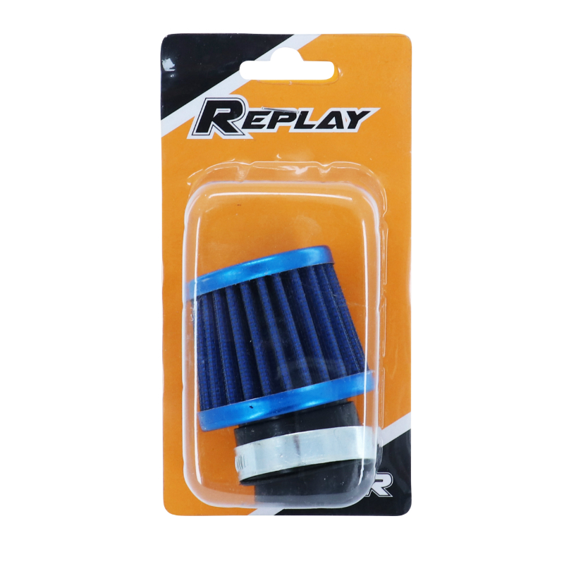 Filtre à air Replay KN Small FD bleu fixation droite diam 35-28 - vue 3