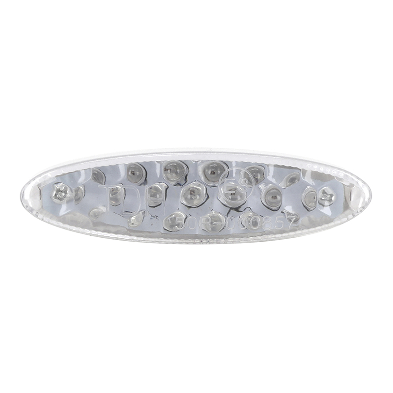 Feu arrière universel Replay à LEDs Space transparent 19 LEDs rouge homologué CE (107x29mm) - vue 2