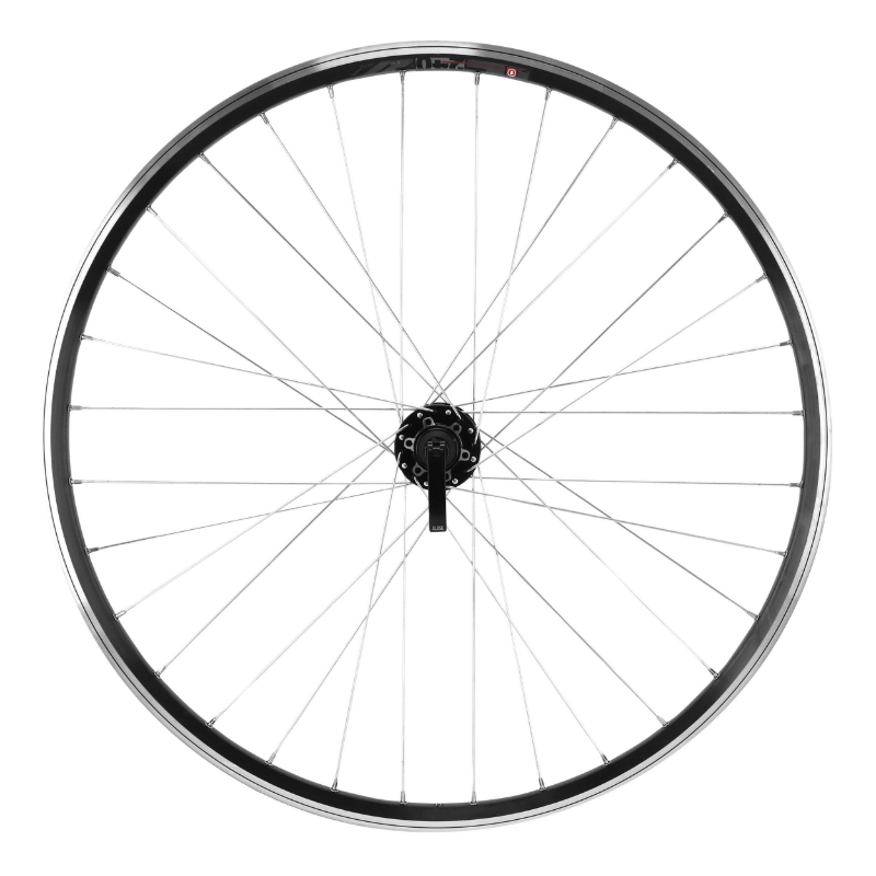 Roue VTC disque avant 700 x 35 - 28" M260 noir moyeu Velox 6 trous jante 19C 32 rayons - vue 2