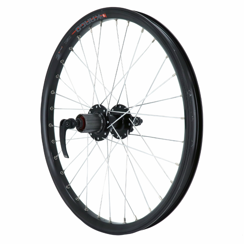 Roue VTT cargo VAE longtail 20" arrière disque blocage noir moyeu Velox 6 trous cassette 11-10-9V jante 25C 32 rayons
