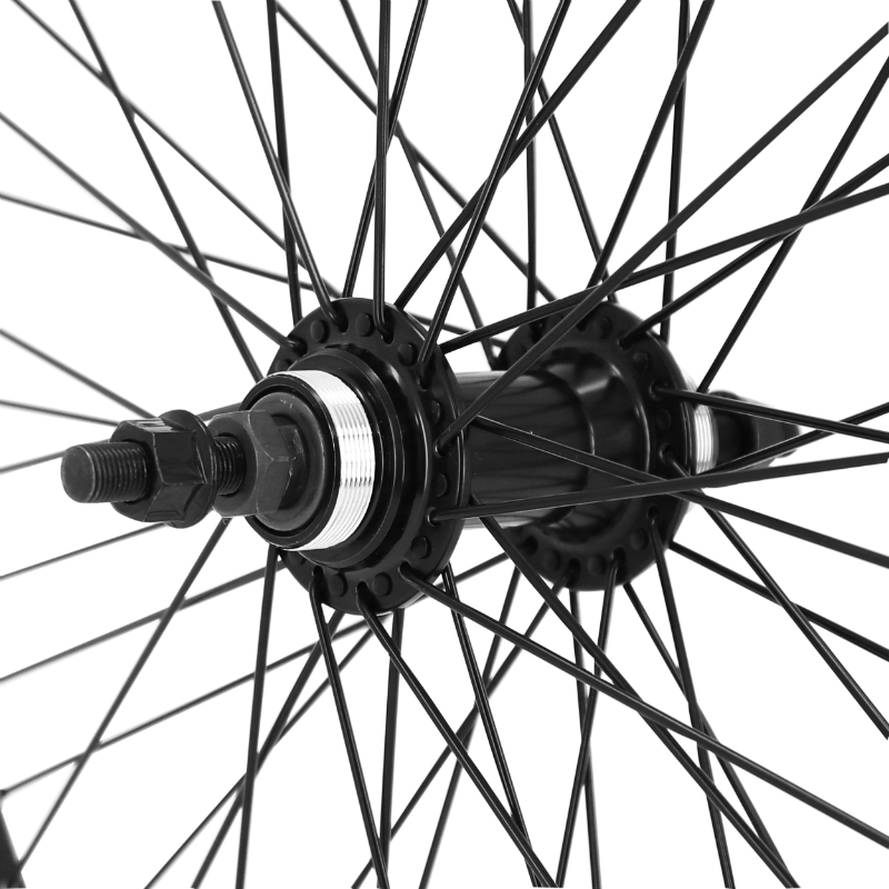 Roue BMX 20" arrière noir Velox moyeu flip-flop alu 48T axe plein 3-8 jante 25C - vue 4