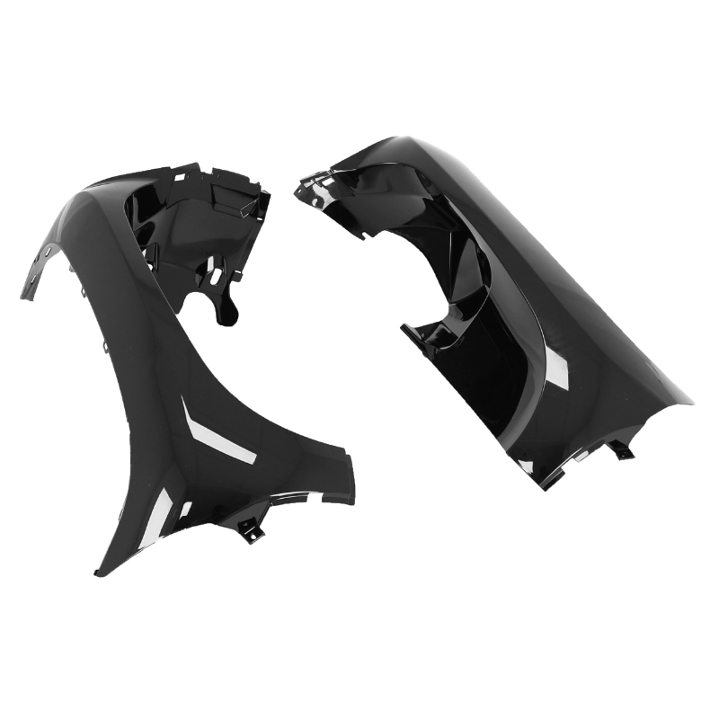 Carénage-tablier avant scooter adaptable MBK 50 Ovetto 2008+ Yamaha 50 Néos 2008+ noir brillant P2R - vue 2