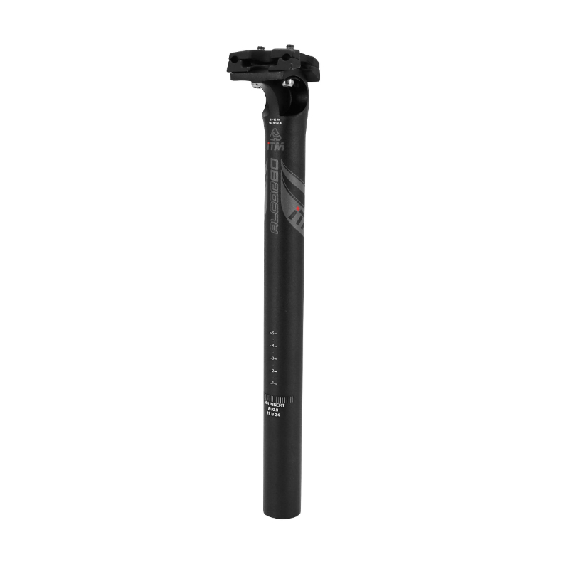 Tige de selle route-vtt Itm alcor noir deco gris diam. 30,9 L350MM - vue 2