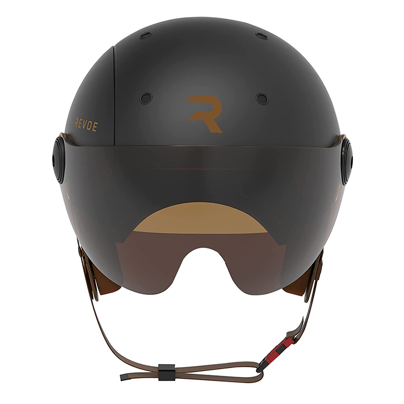 Casque vélo adulte Revoe Premium urbain-city noir mat taille 55-56 visière réglable protection oreille amovible homologation EN1078+A1 - vue 4