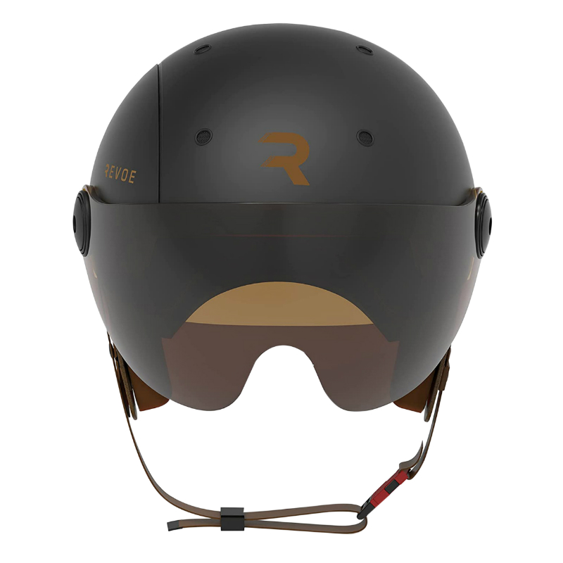 Casque velo adulte Revoe premium urbain-city noir mat taille 57-58 visiere reglable, protection oreille amovible (vendu en boite) compatible ebike et trottinette - homologation EN1078+A1 - vue 3