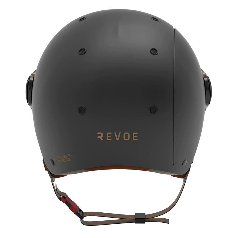Casque velo adulte Revoe premium urbain-city noir mat taille 57-58 visiere reglable, protection oreille amovible (vendu en boite) compatible ebike et trottinette - homologation EN1078+A1 - vue 4
