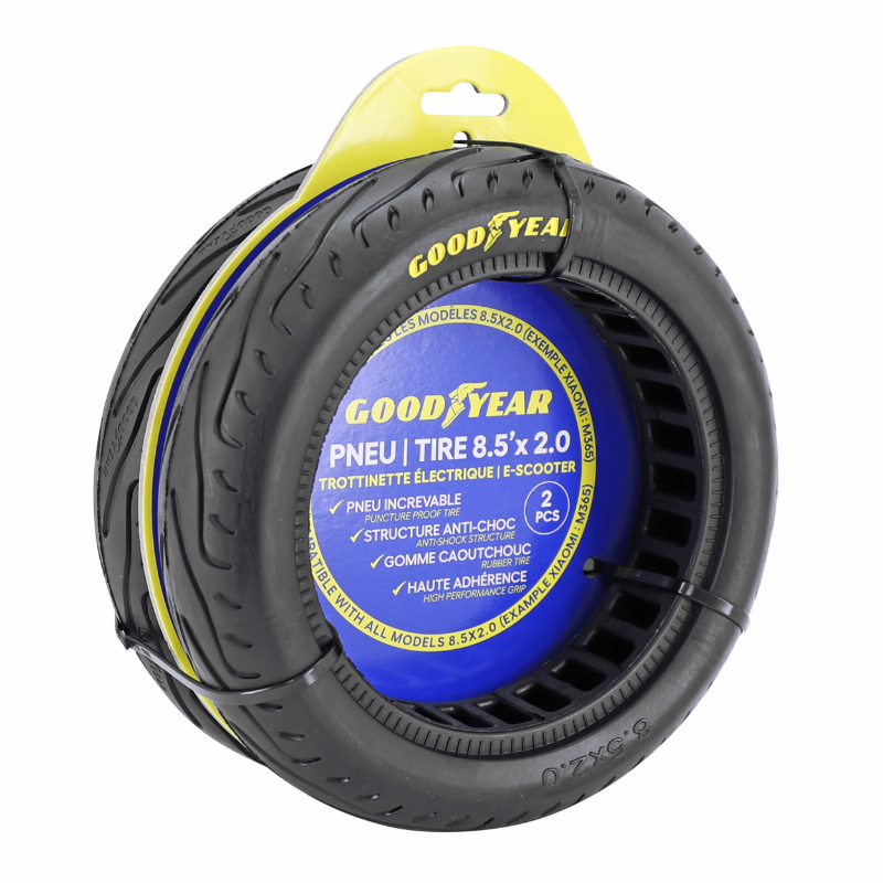 Pneu trottinette plein 8.5 x 2.00 Goodyear noir anti-crevaison - vue 2