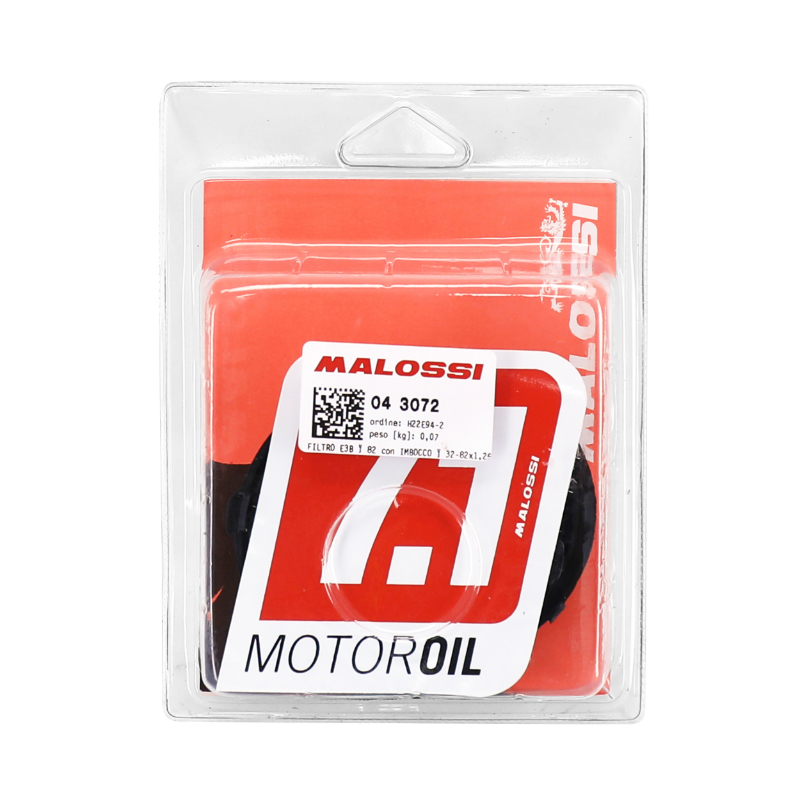 Filtre à air Malossi E3B droit pour PHBG 15-21 noir mousse rouge d.32 mm (043072) - vue 3