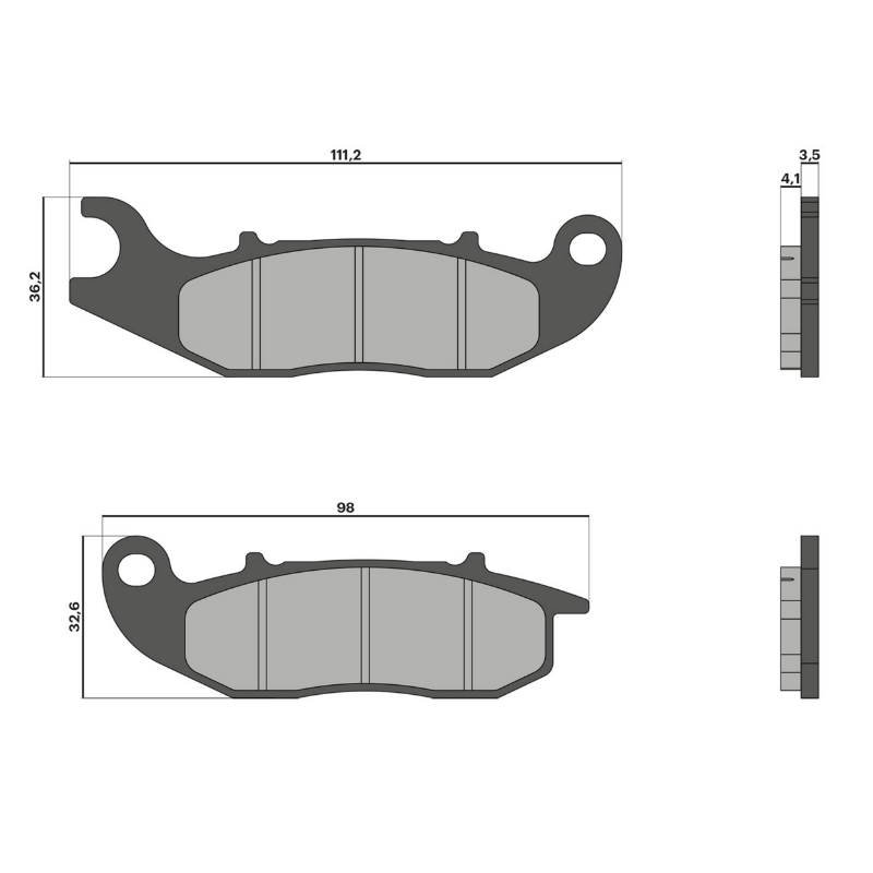 Plaquette de frein Malossi sport Honda 125 PCX IE 2018+ - vue 2