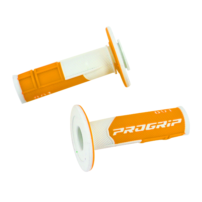 Revêtement de poignée Progrip 801 double densité fluo blanc-orange fermé 115 mm - vue 2