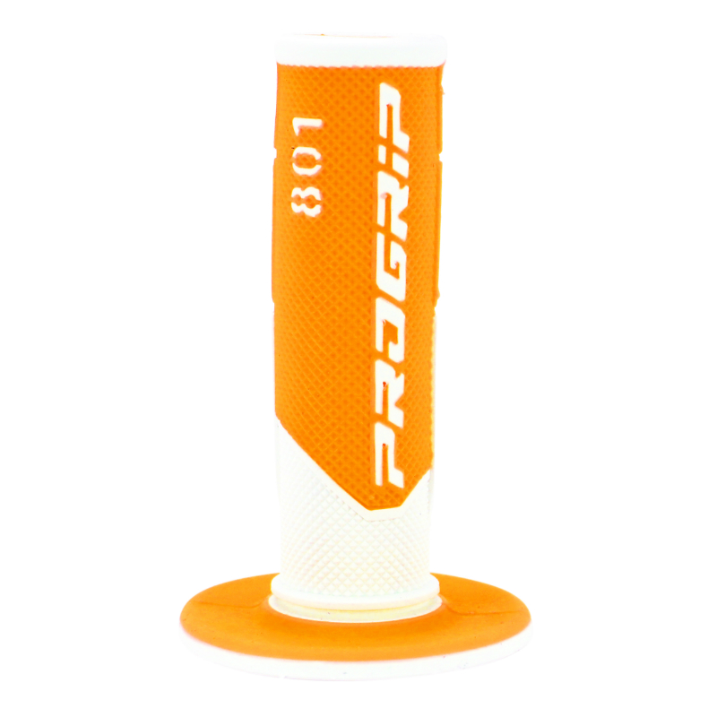 Revêtement de poignée Progrip 801 double densité fluo blanc-orange fermé 115 mm - vue 3
