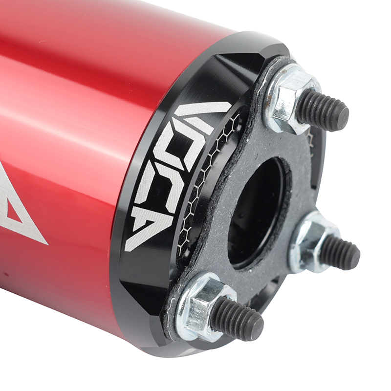 Silencieux VOCA Racing Pot 50 boîte Voca Cross Rookie Beta 50 RR 2021+ passage haut droit alu rouge - vue 4