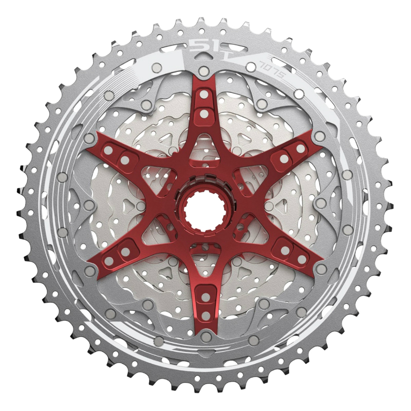 Cassette Sunrace MZ903 11-51 VTT 12V compatible Shimano métallisé argent - vue 2