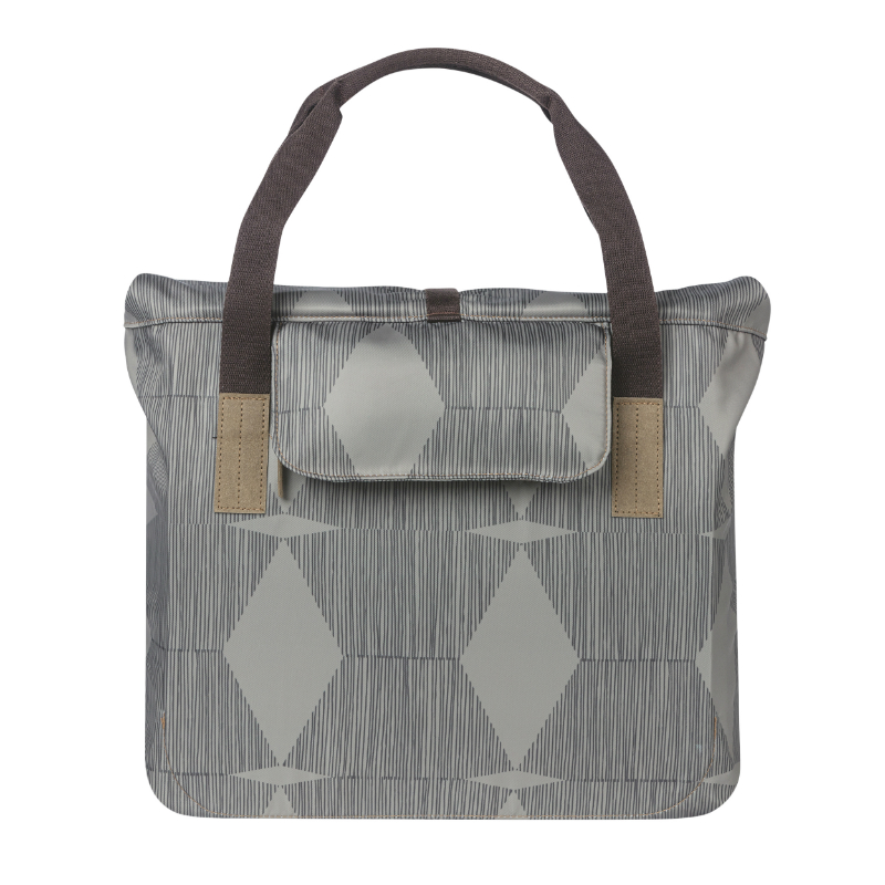 Sacoche arrière vélo latérale Basil City Shopper Elegance taupe 20-26L - vue 3