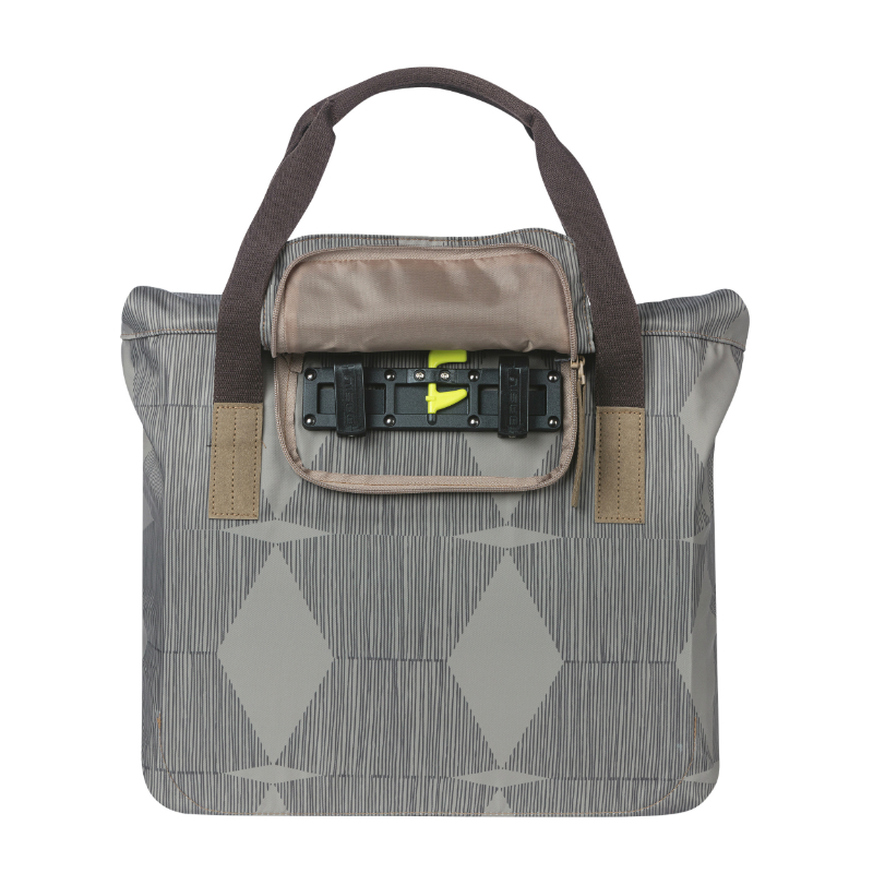 Sacoche arrière vélo latérale Basil City Shopper Elegance taupe 20-26L - vue 4