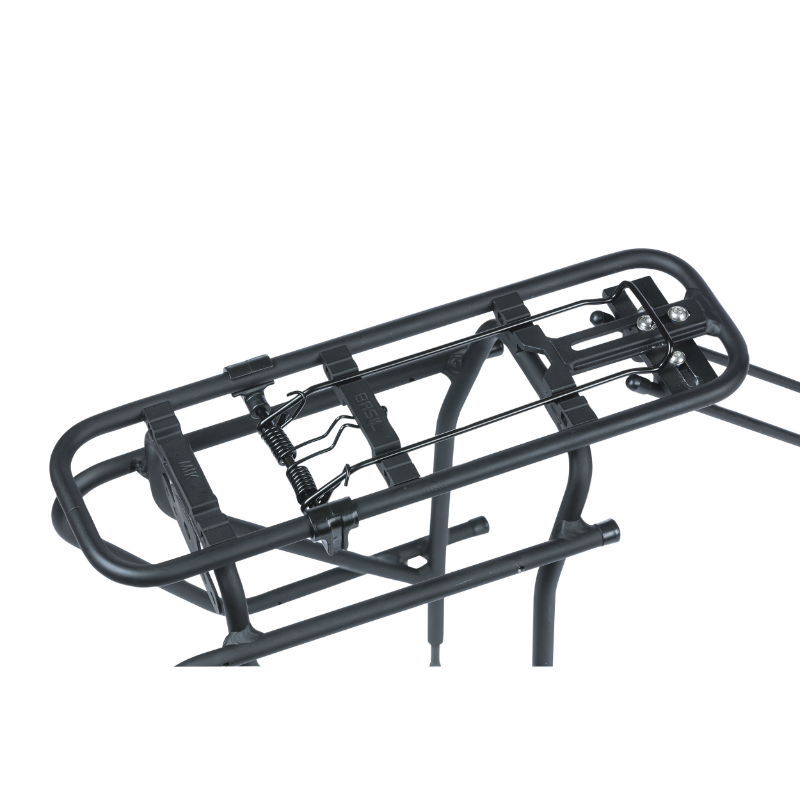 Porte-bagage vélo arrière à tringles Basil aluminium noir 28"-26"-700C système MIK compatible frein à disque - vue 3