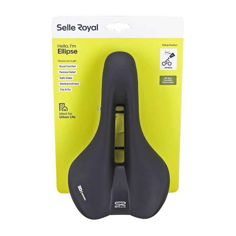 Selle Royal ellipse sport avec trou central athletic noir 265X163MM 406G - vue 6