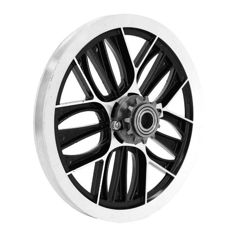 Poulie cyclo adaptable Peugeot MBK 51 103 SP MVL alu V2 noir avec pignon 11 DTS Sélection P2R - vue 2