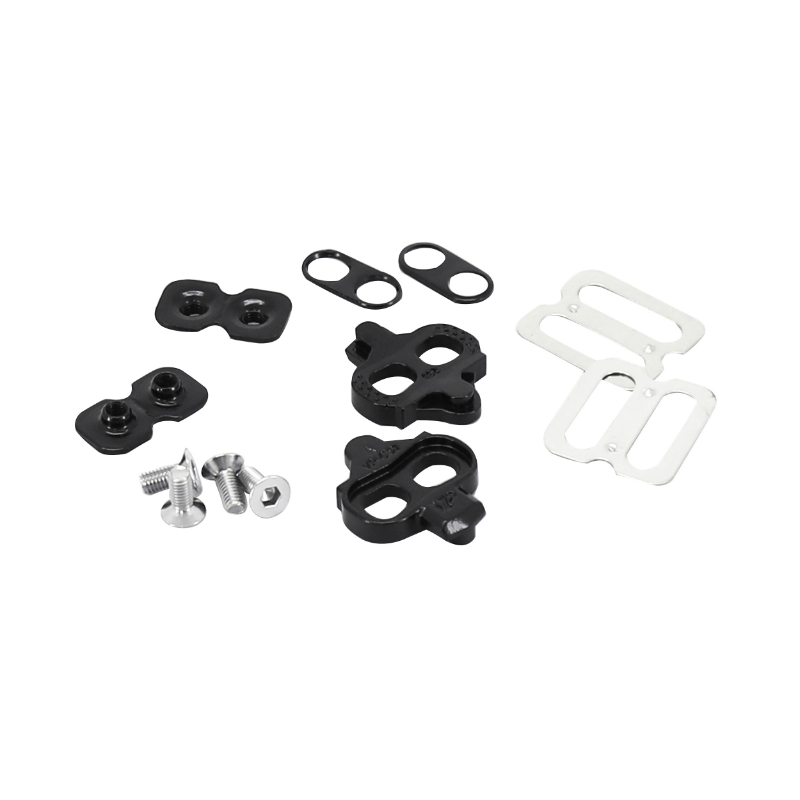Pedale VTT automatique polyvalente Newton R63 avec 1 face shimano-spd a roulement noir alu D9-16 avec cales (paire) type shimano PD-EH500 - vue 3