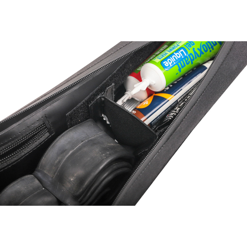 Sacoche de cadre velo Zefal z adventure T3 pour 2,2L noir etanche fixation velcro ( l 440 x 45 x 100MM) zip etanche - vue 3