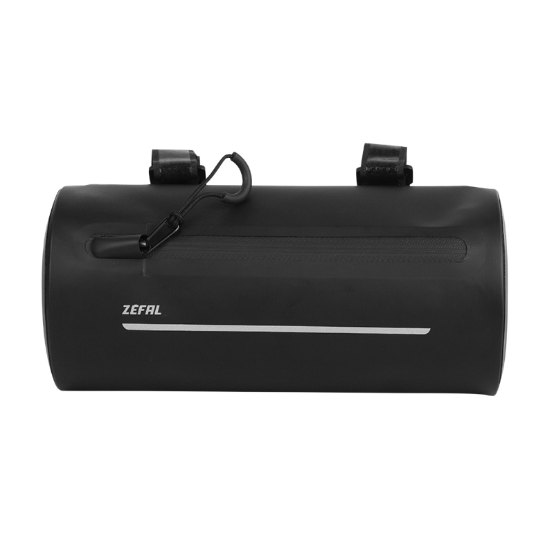 Sacoche de cintre-guidon velo Zefal z adventure F2 noir fixation velcros (250X d 120MM - 2.5L) - zip et sacoche thermosoudees etanches pour gravel - VTT - route - vue 3
