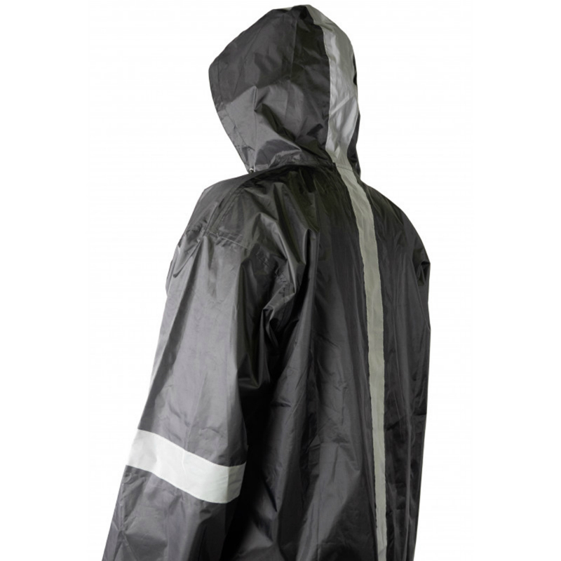 Poncho - cape anti pluie adulte P2R XL-XXL noir waterproof avec capuche - taille 1.78 à 1.88M - vue 3