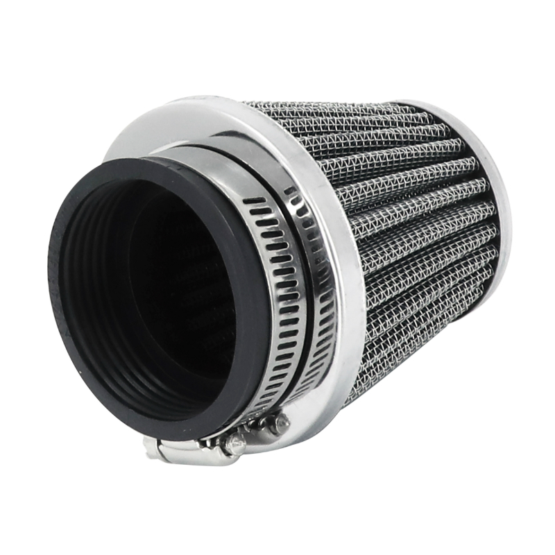 Filtre à air type KN chrome fixation droite diamètre 48 mm pour carburateur PWK P2R - vue 2
