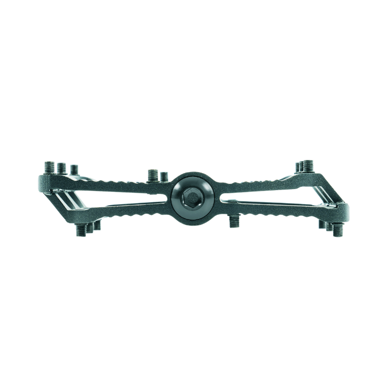 Pédales VTT plateforme descente Switch freeride aluminium CNC noir filetage 9-16 avec picots 100x90 mm (paire) - vue 3