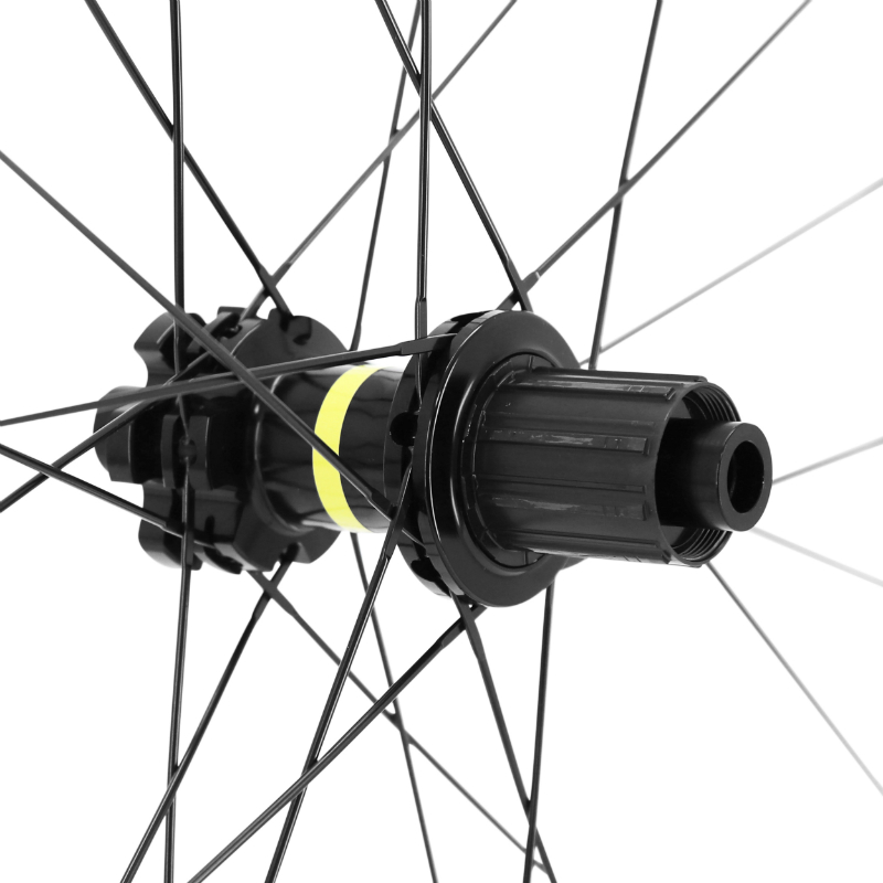 Roue gravel disque 700 Mavic Allroad arrière cassette Shimano 11-10V disque 6 trous tubeless ready axe traversant 12-142 noir jante 622-22 - vue 3
