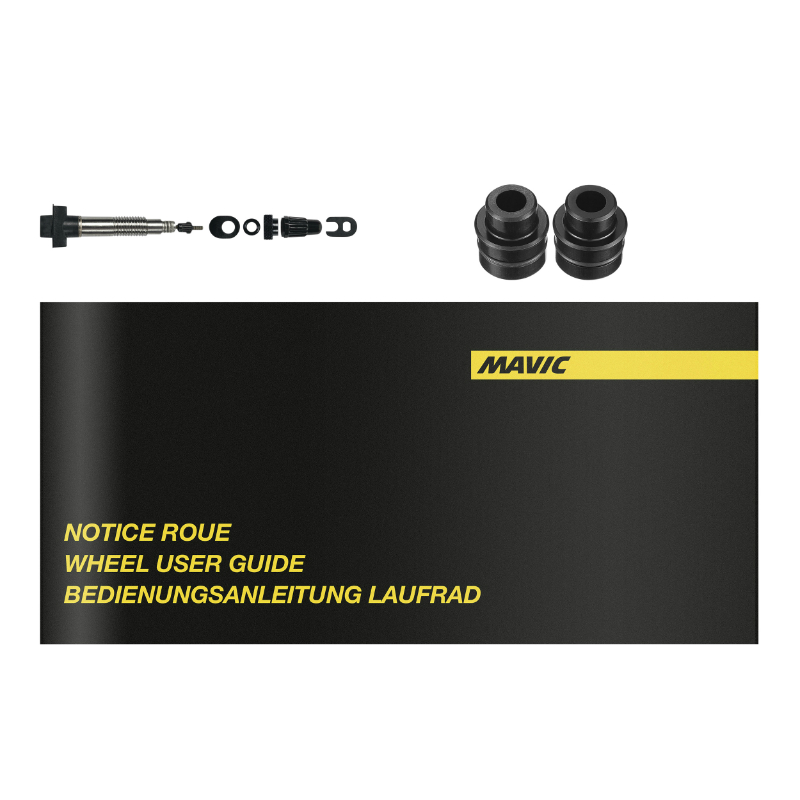 Roue gravel disque 700 Mavic allroad avant disque 6 trous tubeless ready axe traversant 12-100 noir jante 622-22 - vue 3
