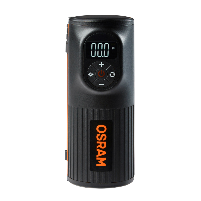 Compresseur-gonfleur universel multifonctions OSRAM 12V avec éclairage et batterie de secours - vue 2
