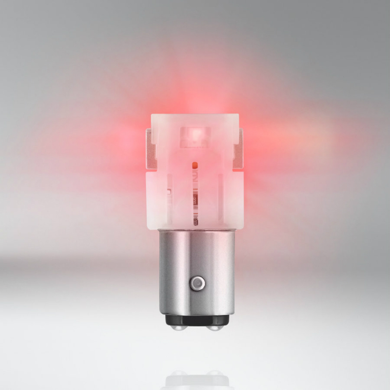 Ampoule LED 12V 1,4W culot BAY15D rouge P21-5W OSRAM LedRiving feu position + stop (lot de 2) - vue 2