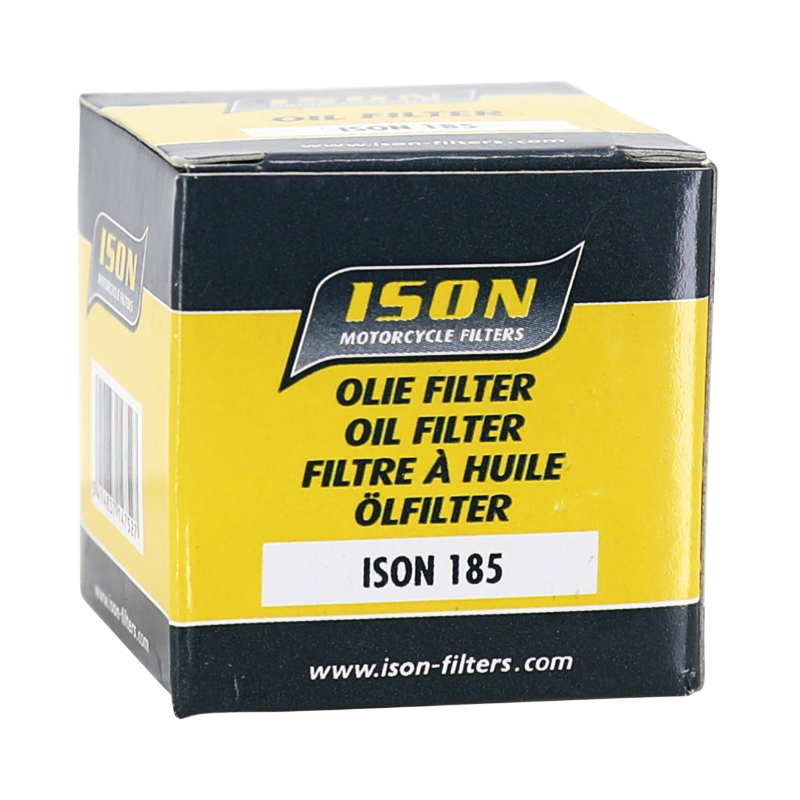 Filtre a huile maxiscooter adaptable peugeot 125 satelis, jet force, elyseo, elystar - aprilia 125 leonardo 1996+2004, scarabeo 1999+2003 (41X33MM) (equivalent HF185) -Ison 185 - vue 3
