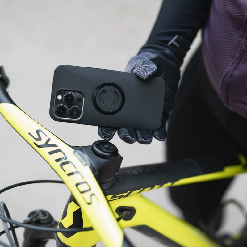 Support smartphone SP Connect fixation potence noir - vue 3