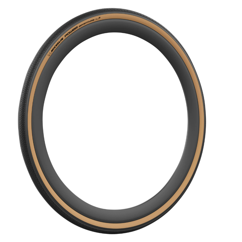 Pneu gravel 700 x 48 Michelin power adventure noir flanc beige tubeless ready TS (48-622) - vue 3