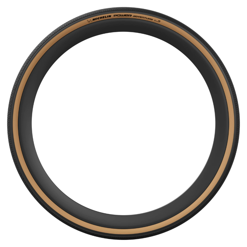 Pneu gravel 700 x 48 Michelin power adventure noir flanc beige tubeless ready TS (48-622) - vue 4