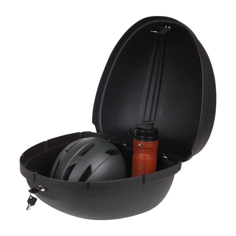 Top case velo e-cargo box Polisport 30L a cle noir fixer directement sur porte bagages (long 40CM x larg 40CM x haut 30CM) - poids max 10 KG - vue 5