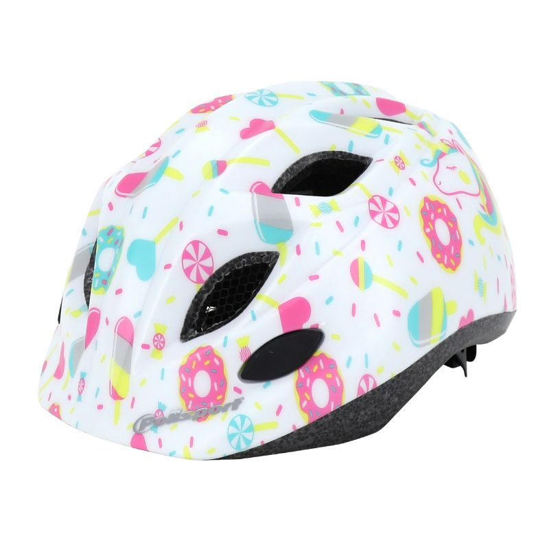Casque vélo enfant Polisport Lollipops Blanc-Rose 48-52 cm avec molette - vue 3