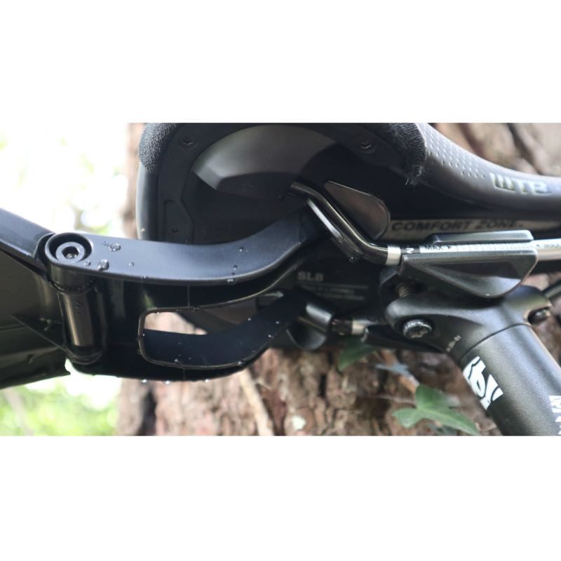 Garde-boue VTT ajustable 16'' à 29'' Polisport S-Mud MTB noir sur rail de selle 380 mm - vue 3