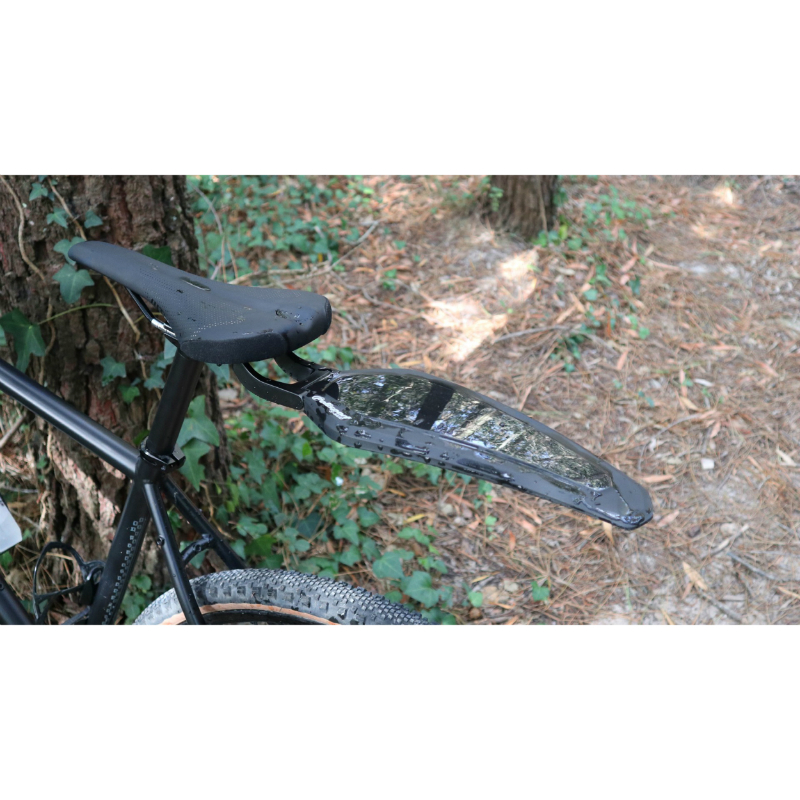 Garde-boue VTT ajustable 16'' à 29'' Polisport S-Mud MTB noir sur rail de selle 380 mm - vue 4
