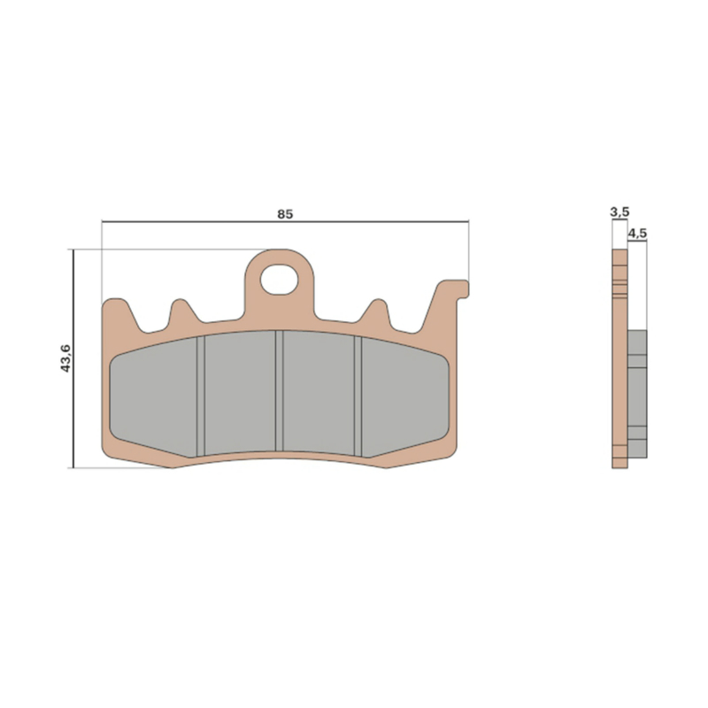 Plaquette de frein Malossi MHR synthétique pour Kymco 550 AK 2017+ avant - vue 2