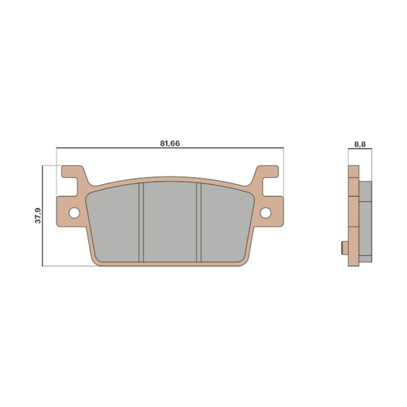 Plaquette de frein Malossi MHR synthétique pour Kymco 550 AK 2017+ AR, 550 CV3 2022+ AR - vue 2